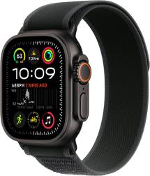 Apple Watch Ultra 2 (2024) 49mm Black Titanium Case with Black Trail Loop (S/M)