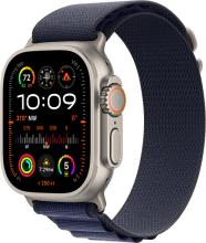 Apple Watch Ultra 2 (2024) 49mm Natural Titanium Case with Navy Alpine Loop Large