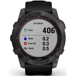 Garmin Fenix 7x Sapphire Solar Carbon Gray DLC Titanium / Black Band