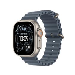 Apple Watch Ultra 3 (2025) 49mm Natural Titanium Case with Anchor Blue Ocean Band