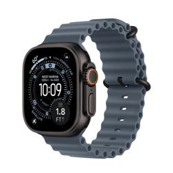 Apple Watch Ultra 3 (2025) 49mm Black Titanium Case with Anchor Blue Ocean Band