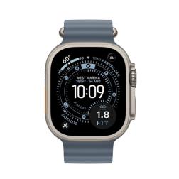 Apple Watch Ultra 3 (2025) 49mm Natural Titanium Case with Anchor Blue Ocean Band
