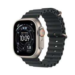 Apple Watch Ultra 3 (2025) 49mm Natural Titanium Case with Black Ocean Band