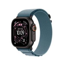 Apple Watch Ultra 3 (2025) 49mm Black Titanium Case with Light Blue Alpine Loop