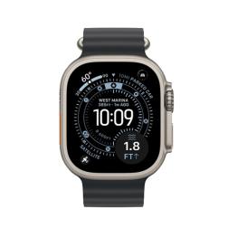 Apple Watch Ultra 3 (2025) 49mm Natural Titanium Case with Black Ocean Band