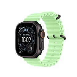 Apple Watch Ultra 3 (2025) 49mm Black Titanium Case with Neon Green Ocean Band