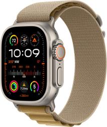 Apple Watch Ultra 2 (2024) 49mm Natural Titanium Case with Tan Alpine Loop Large