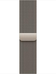 Apple Watch Series 10 42mm Silver Titanium Case with Milanese Loop, Natural