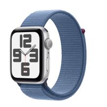 Умные часы Apple Watch SE 2023 GPS 44mm Silver Aluminium Case with Winter Blue Sport Loop (MREF3)