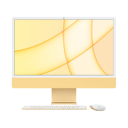 Apple iMac 24" Retina 4,5K, (M1 8C CPU, 8C GPU), 8 ГБ, 512 ГБ SSD, жёлтый